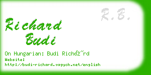 richard budi business card